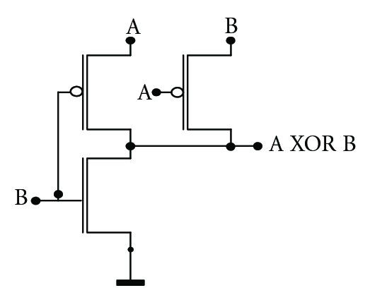 Xor схема на транзисторах