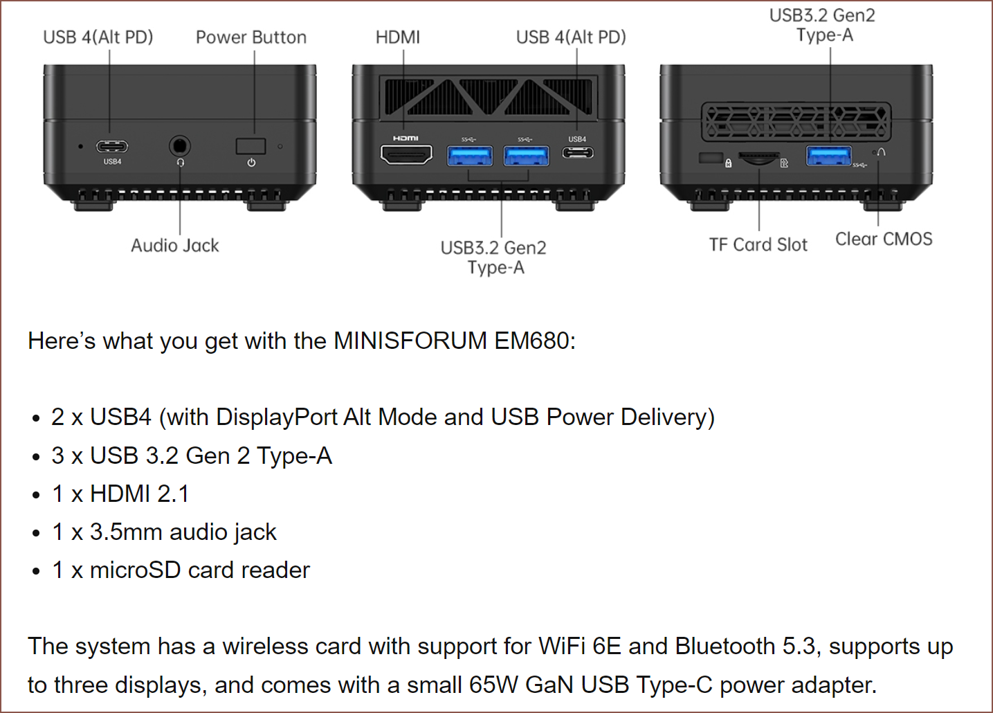 Minisforum EM680 / EM780