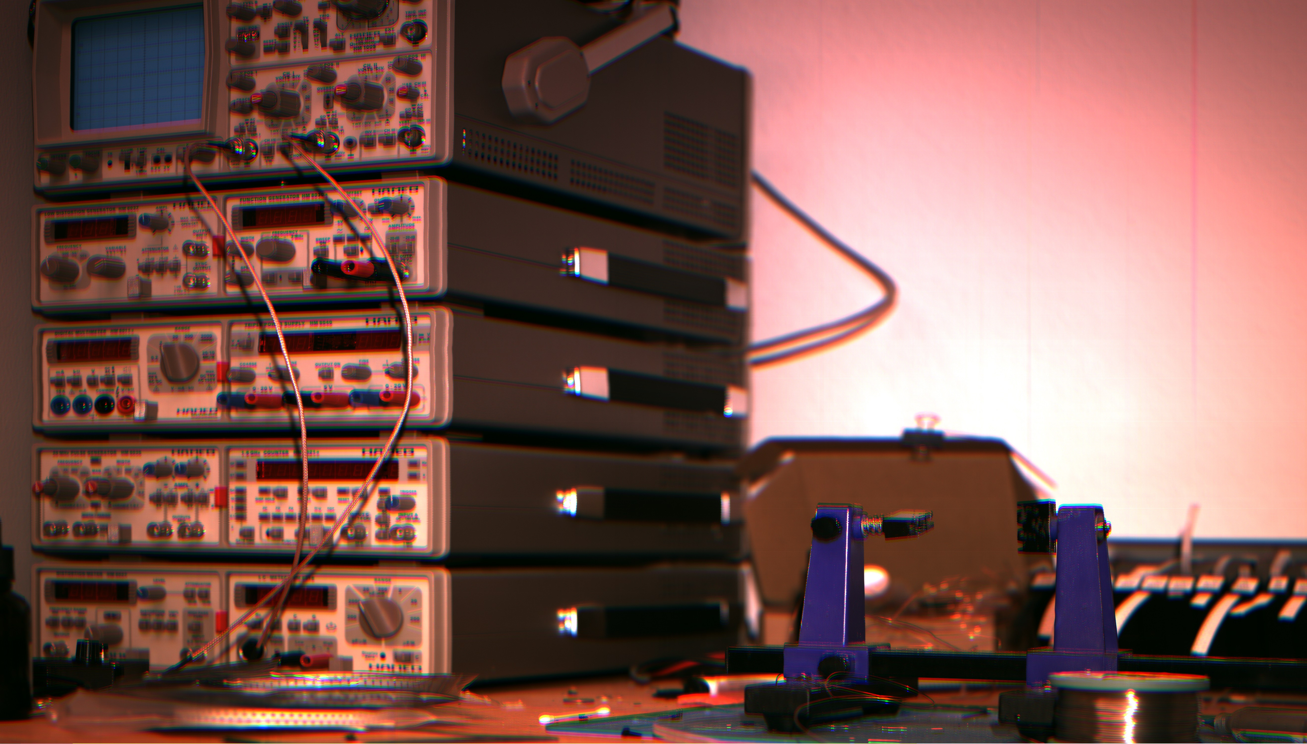 Instruments on desk Instruments on desk