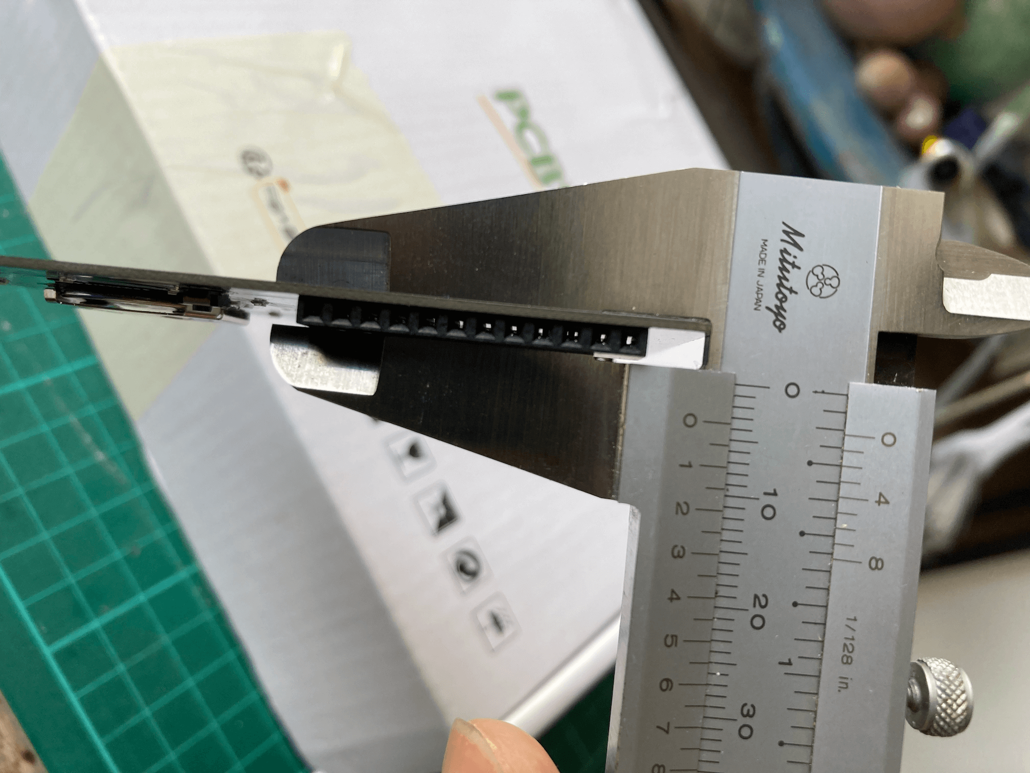 "pcb thickness measurement of 3.4mm"