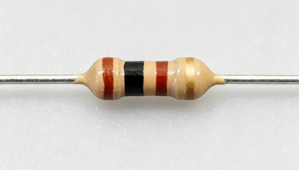 100 ohm resistor with color bands showing a standard electronic resistance component 100 ohm resistor with color bands showing a standard electronic resistance component