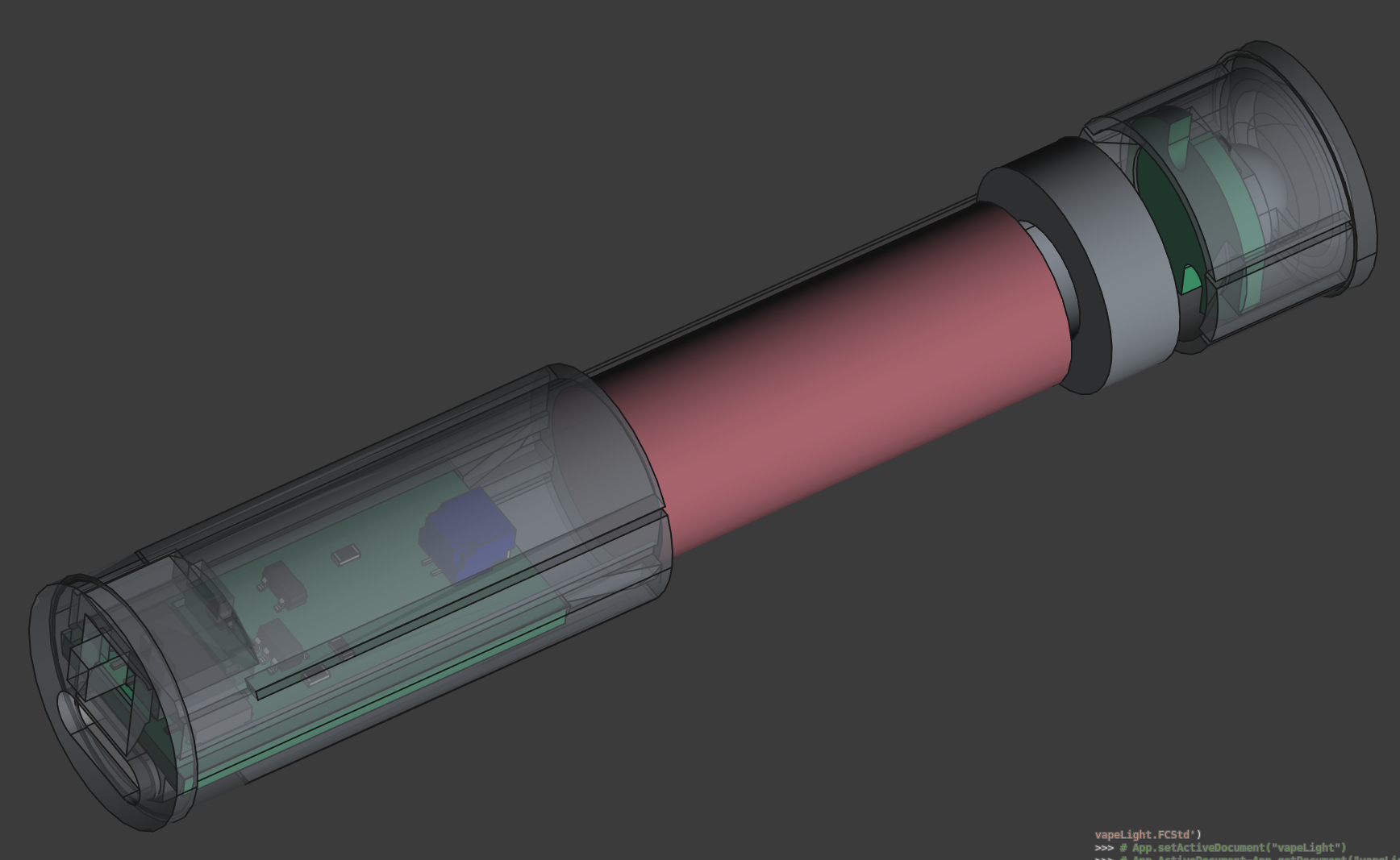 CAD model of Vapelight CAD model of Vapelight