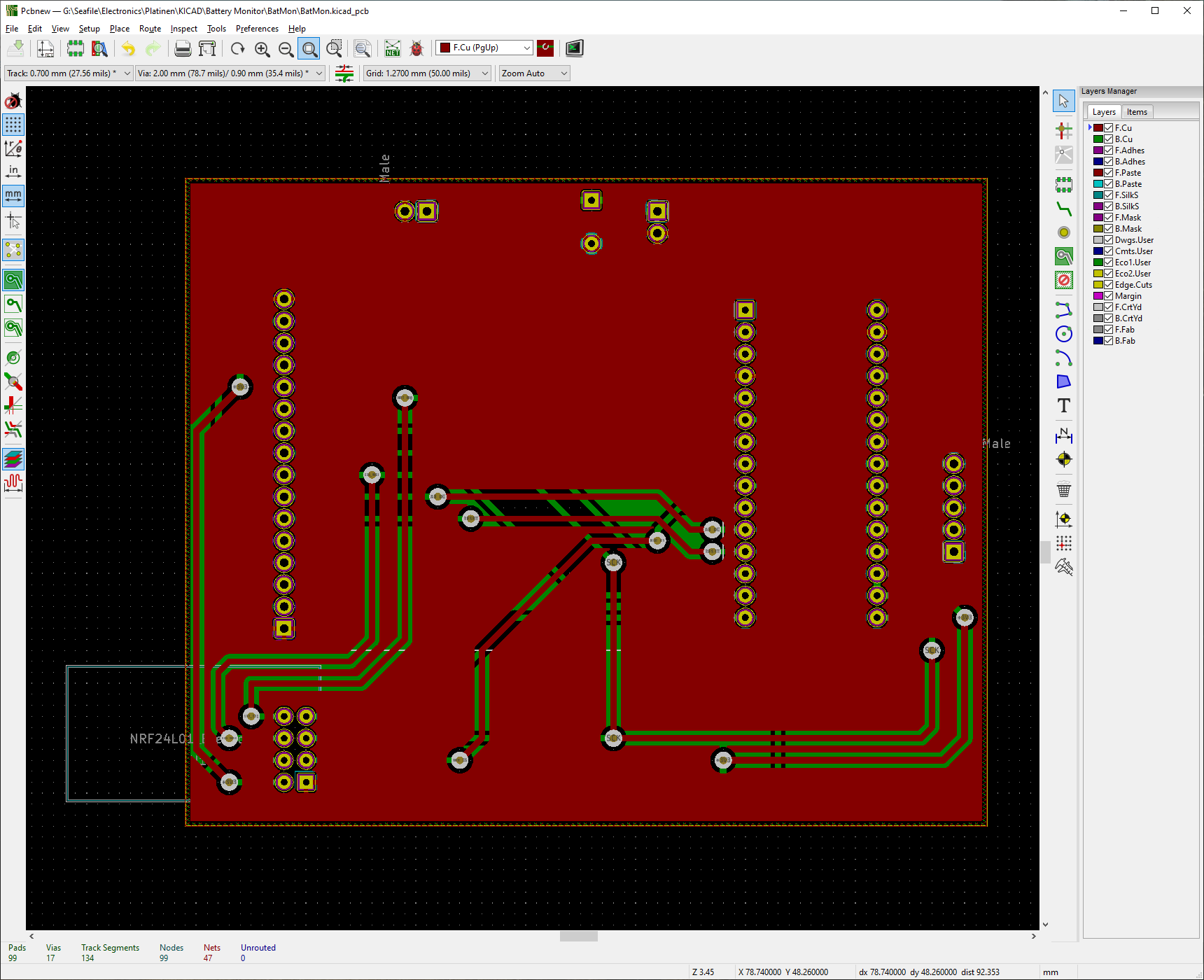 Project, From KiCAD Design to Milled PCB in FlatCam