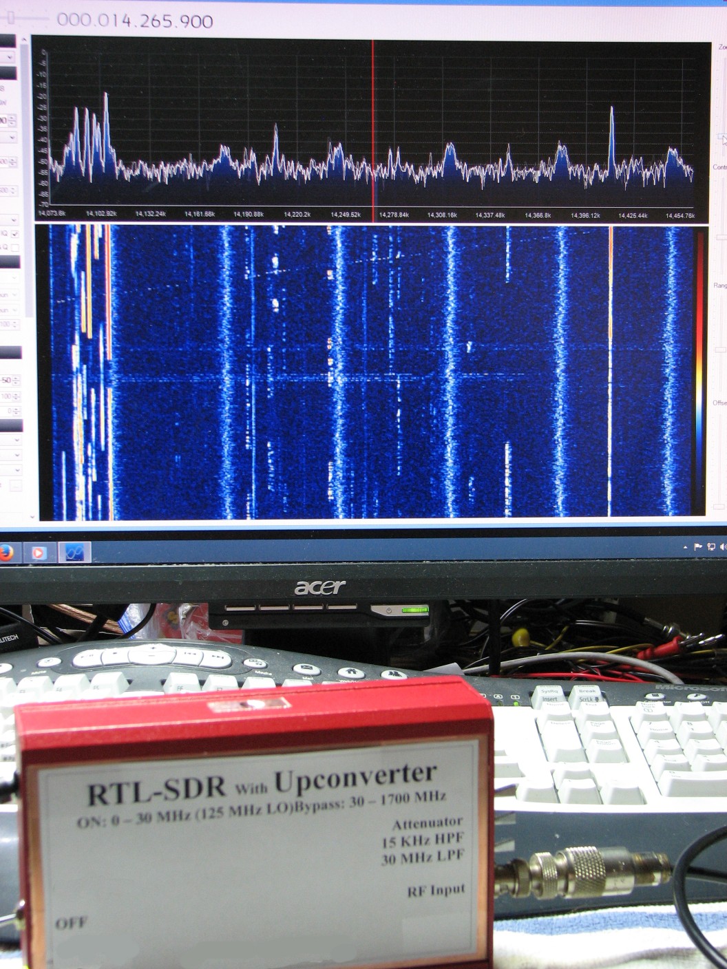 An off-the-shelf RTL-SDR unit.