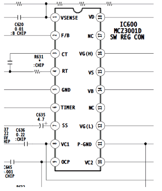 Mcz3001ub схема включения