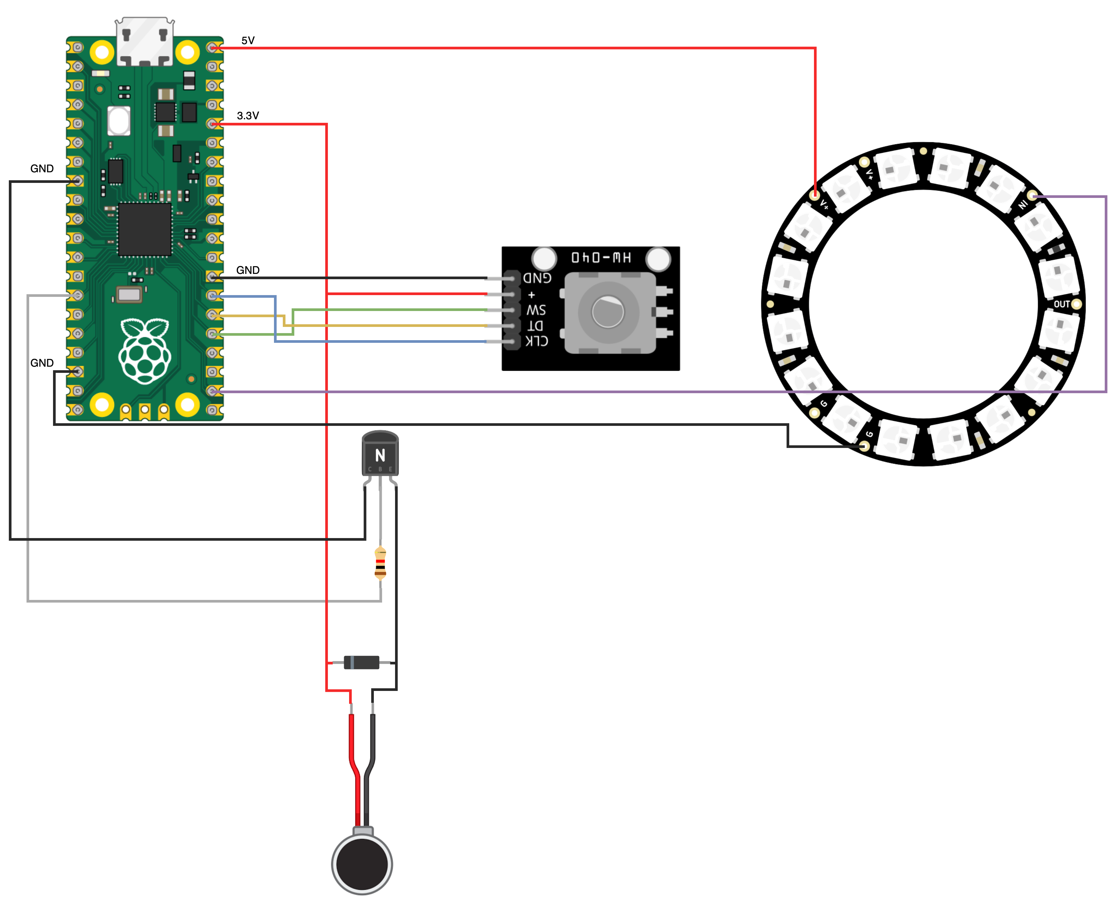 RGB LED Ring 16 Bit WS2812 5050 RGB LED + Integrated Driver Module KG533 :  Amazon.in: Electronics