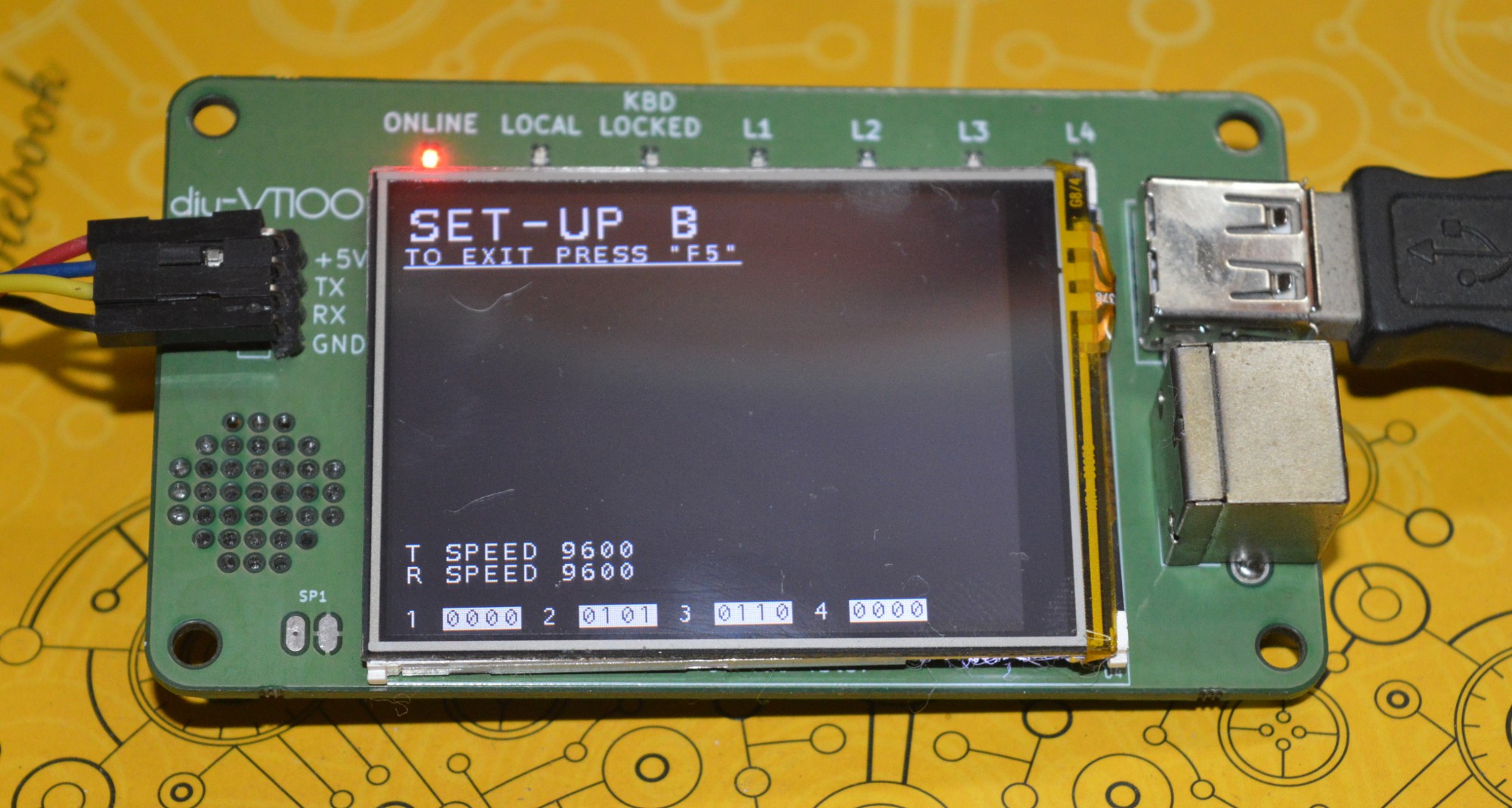 Diy VT100 A Miniature Hardware Terminal Hackaday io