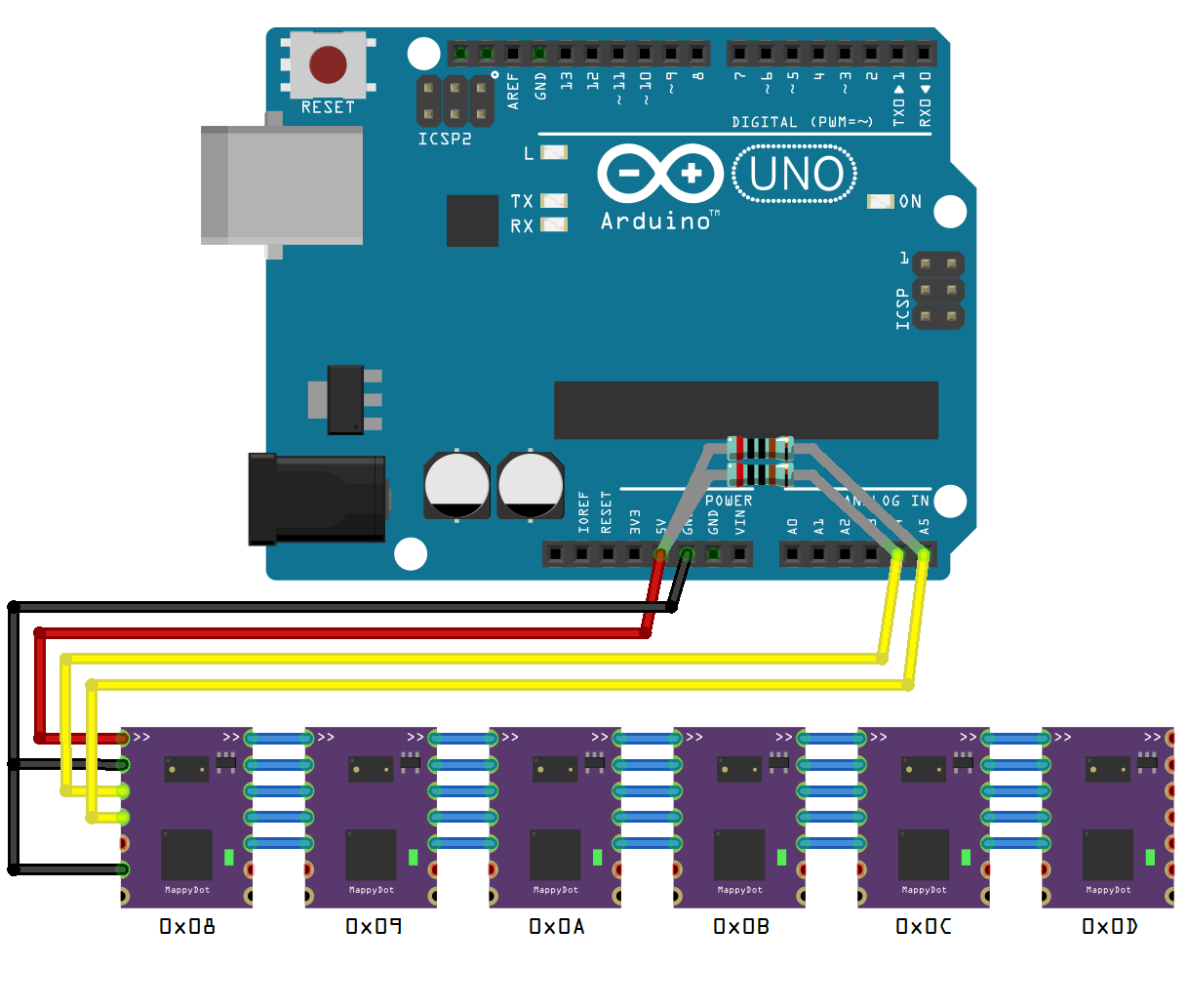 MappyDot Plus Example Circuit