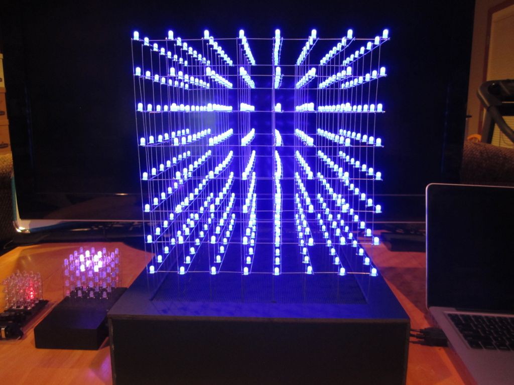 8x8x8 Blue LED Cube Hackaday.io