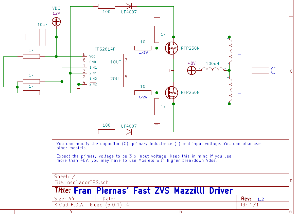 Zvs driver схема