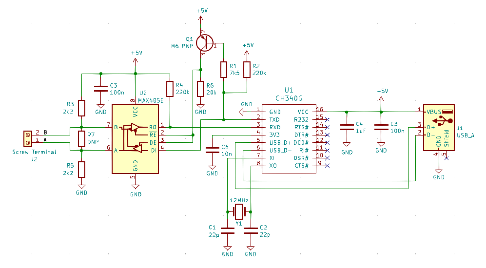 Usb to rs485 схема