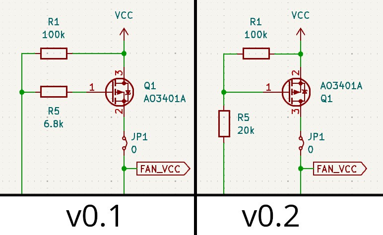 Schematic changes from v0.1 to v0.2 Schematic changes from v0.1 to v0.2