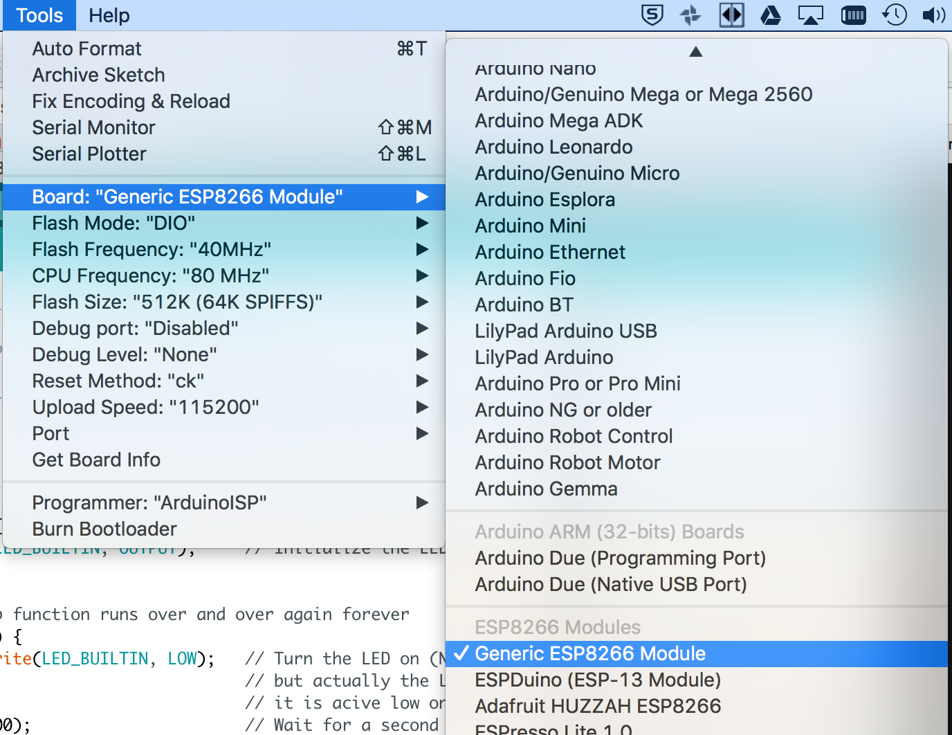 where is boards manager in arduino 1.8.5