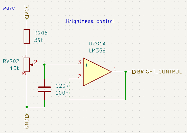 Brightness setting schematic