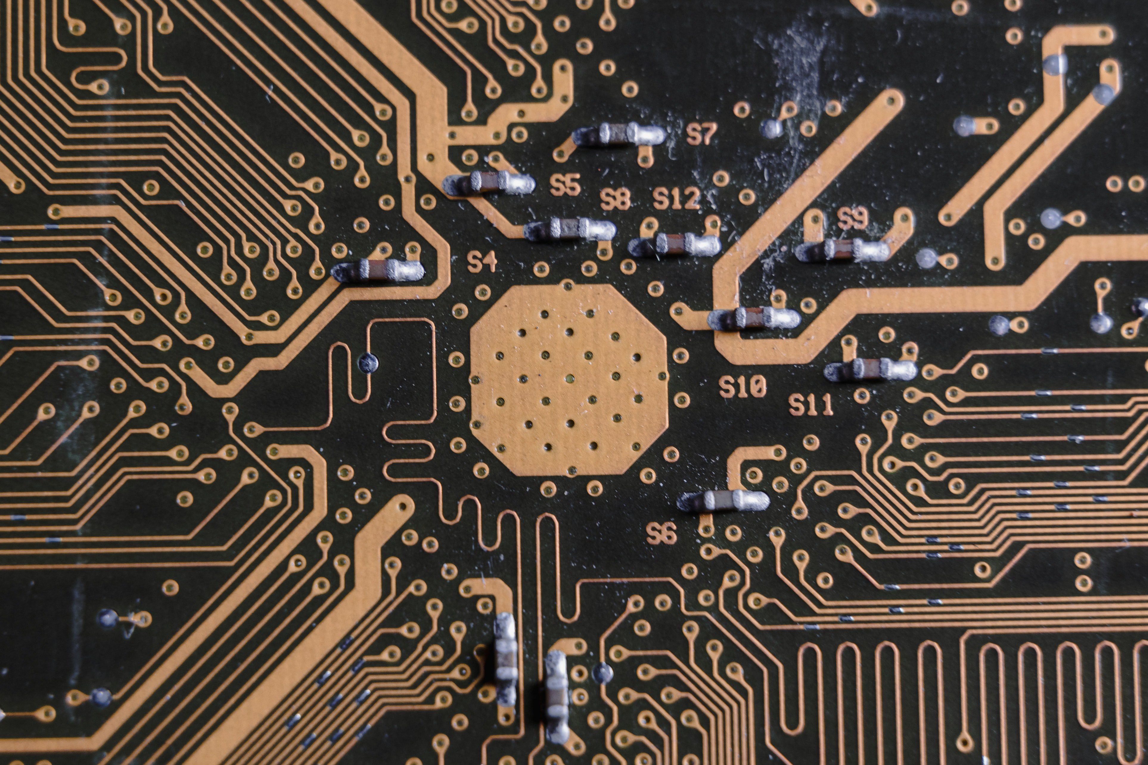Modern electronic. Technology Chip.