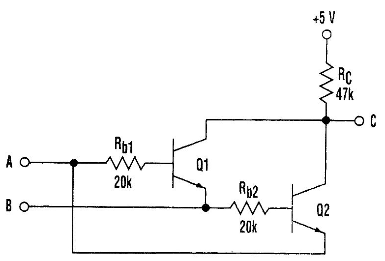 Bipolar Xor Gate With Only 2 Transistors Details Hackaday Io