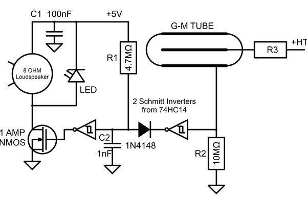Simple Geiger-Müller Tube Interface
