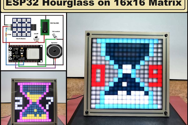 Dynamic LED Hourglass with Sound Effects