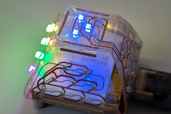 Fully Transparent Folded Cube Badge