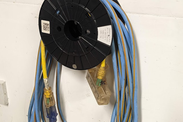 Extension Cord Hanger From FDM Filament Spool