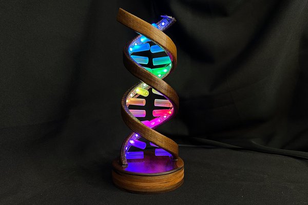 Gesture Controlled DNA Wooden Desk Lamp