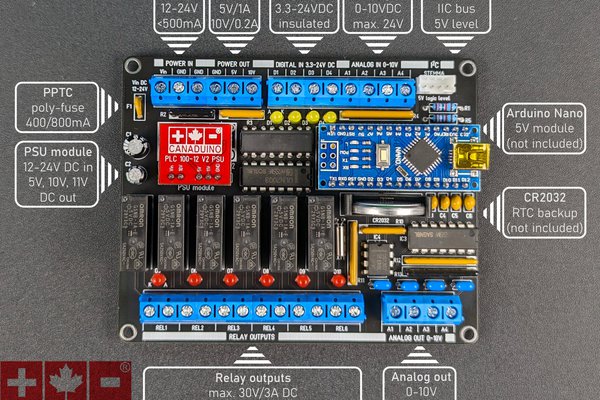 MEGA328 PLC-100 DIY Kit V2 (for Arduino Nano)