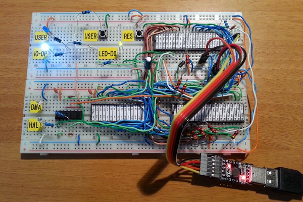 A 4$, 4ICs, Z80 homemade computer on breadboard
