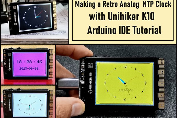 Making a Retro Analog NTP Clock with Unihiker K10