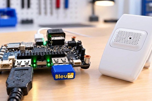 Running HibouAir on Adafruit Fruit Jam with BleuIO