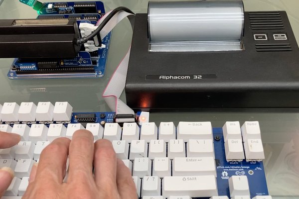 MCU-less teletype terminal using Alphacom printer