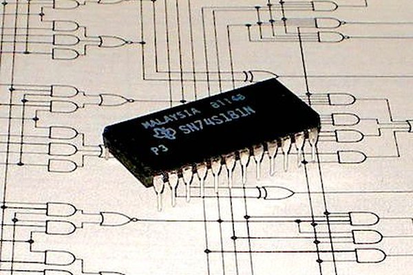 74181 4-bit ALU without transistors