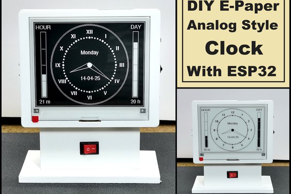 Building an E-Paper Analog Clock with ESP32