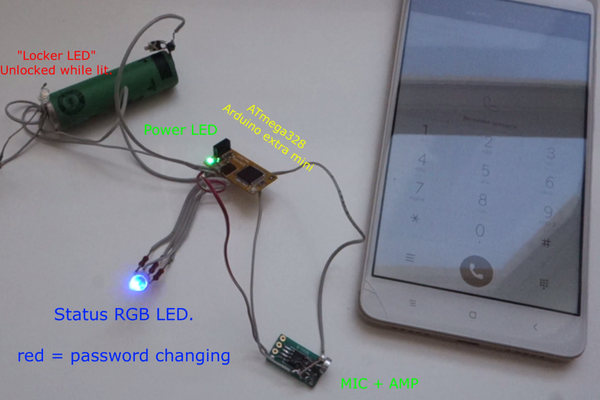 Arduino DTMF audio code locker