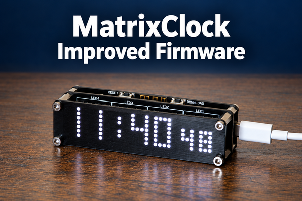 MatrixClock: Improved Firmware & Drift Calibration