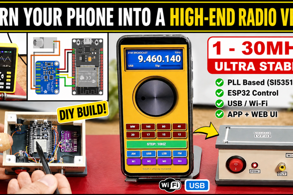 The Ultimate Smartphone VFO ESP32 & Si5351 Wireles