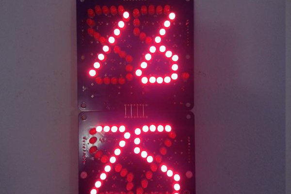 Vertical LED digit display boards