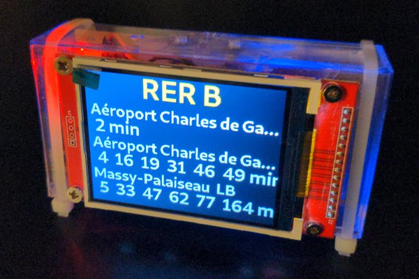 Paris transport next stop display