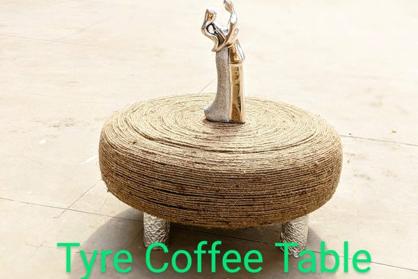 Recycled Coffee Tire Table
