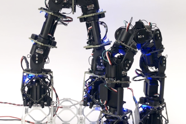 Low melt solder connected robots