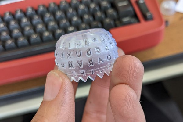 3D Printed Selectric Typeballs