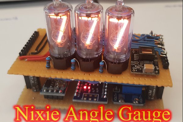 Nixie tubed Angle Gauge