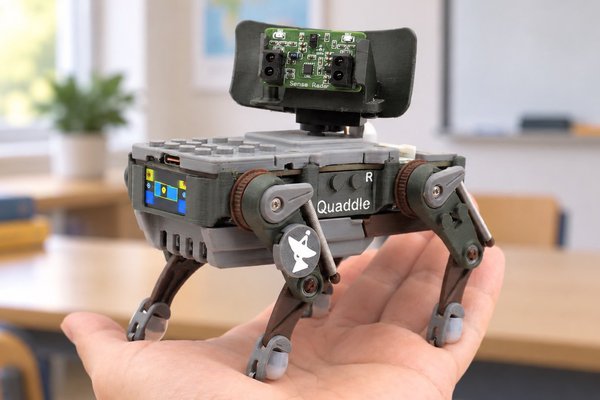 Petoi Quaddle: How Far Can 4 Servos Go?