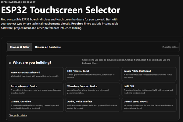 ESP32 Touchscreen Selector  Find the Right Display