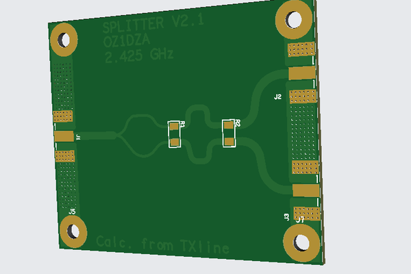 2.425 GHz Wilkinson Power Splitter