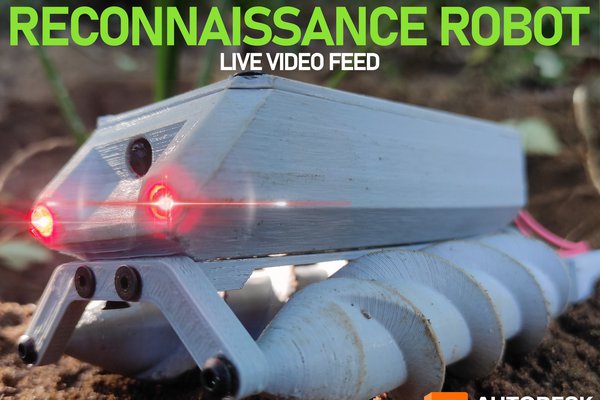 3D Printed Screw-propelled Robot With Video Feed