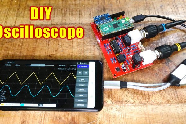 Oscilloscope From Pi Pico and Android Phone