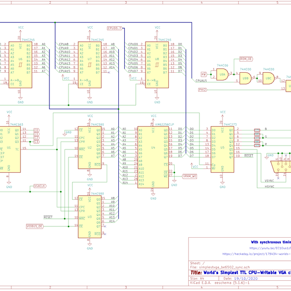 World's Simplest TTL VGA circuit? | Hackaday.io