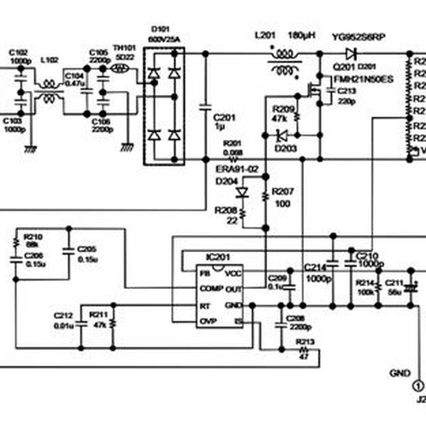 Fan7601 схема блока питания SPC7011F Power Factor Correction Converter IC Hackaday.io