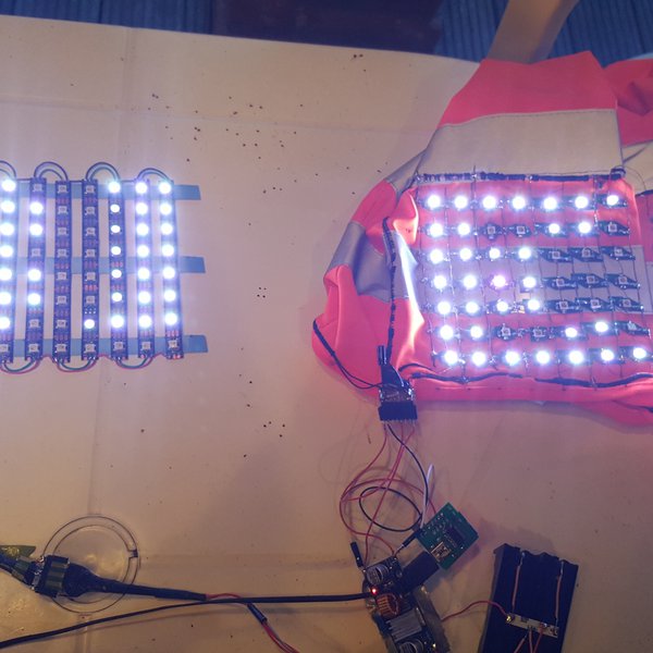 Led Shirt ESP8266 WS2812B Hackaday.io