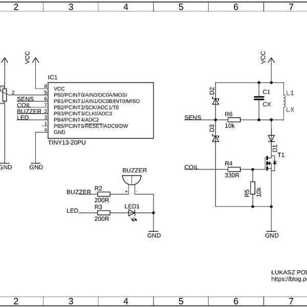 ATtiny13 - PI metal detector | Hackaday.io